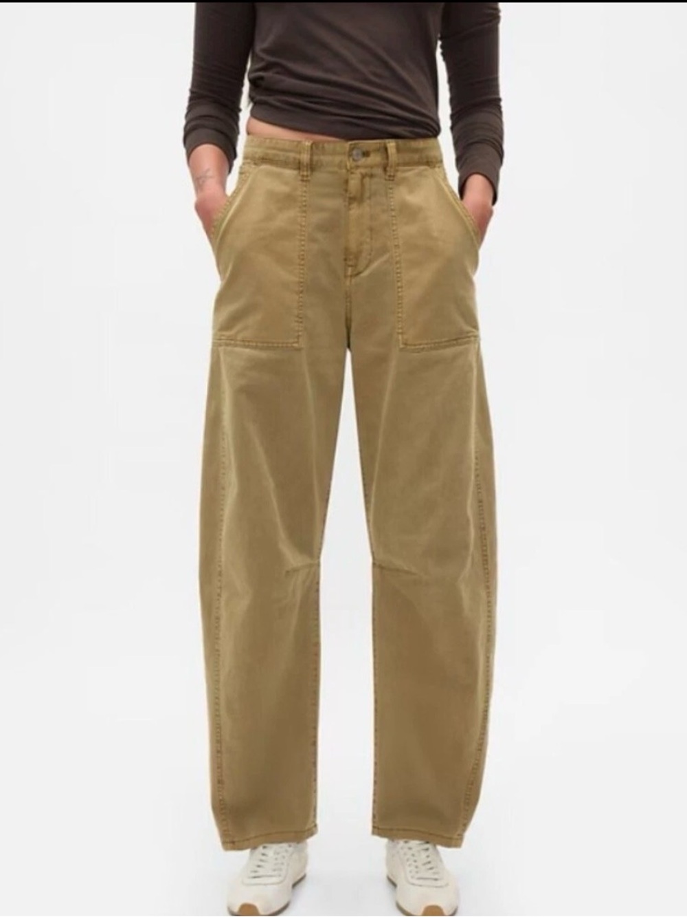 GAP Wide-Leg Utility Pants - Khaki